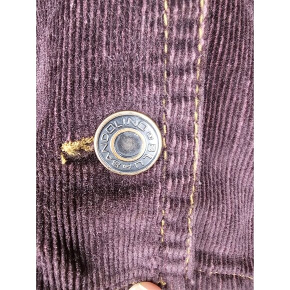 BANDOLINO BLU Plum WOMENS SIZE 0X CORDUROY FRINGE EDGE JACKET Light Button Coat - Picture 6 of 14